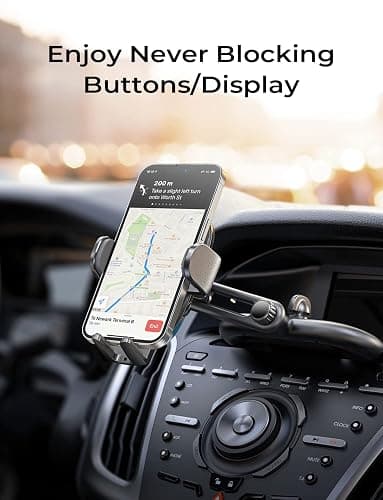 LISEN CD Phone Holder for Car iPhone 17 Adjustable CD Slot Phone Mount Holder Sturdy Cell Phones Holders for Your Car Accessories for Samsung Galaxy S25 S24 iPhone 16 15 Pro Max All Phones thumbnail 3