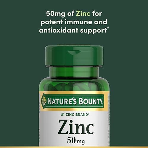 Nature’s Bounty Zinc 50mg | Immune System, Skin, & Antioxidant Health Support | Contributes to DNA Formation | Vegetarian, Non-GMO, Gluten Free | 100 Caplets, 1 Serving Per Day for Daily Health thumbnail 3