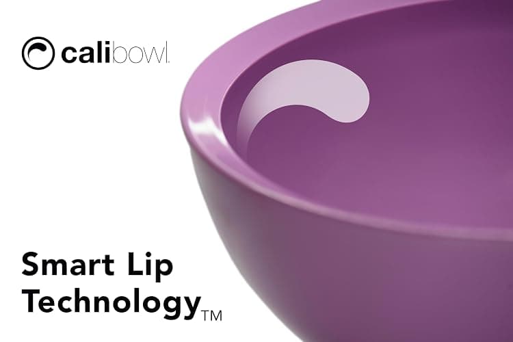 CaliBowl 5-Piece Non-Spill Plastic Mixing Bowl Set, Dusty Plum | Reusable Nesting Kitchen Bowls with Concave Inner Lip and Non-Slip Base thumbnail 5