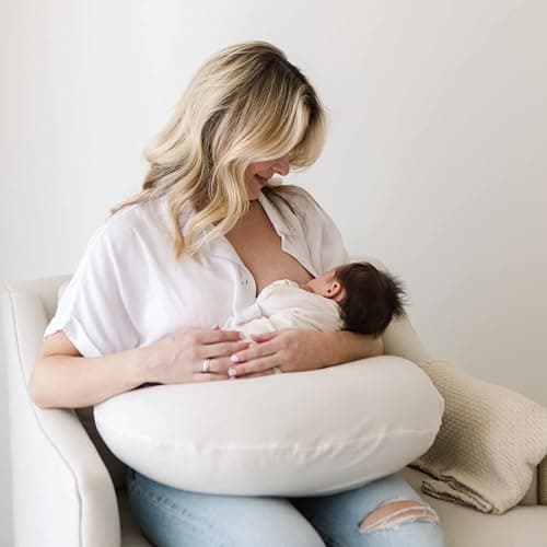 Snuggle Me Organic | Feeding Support Cover | Nursing, Bottle Feeding and Bonding Support | Organic Cotton | Natural - Natural thumbnail 4