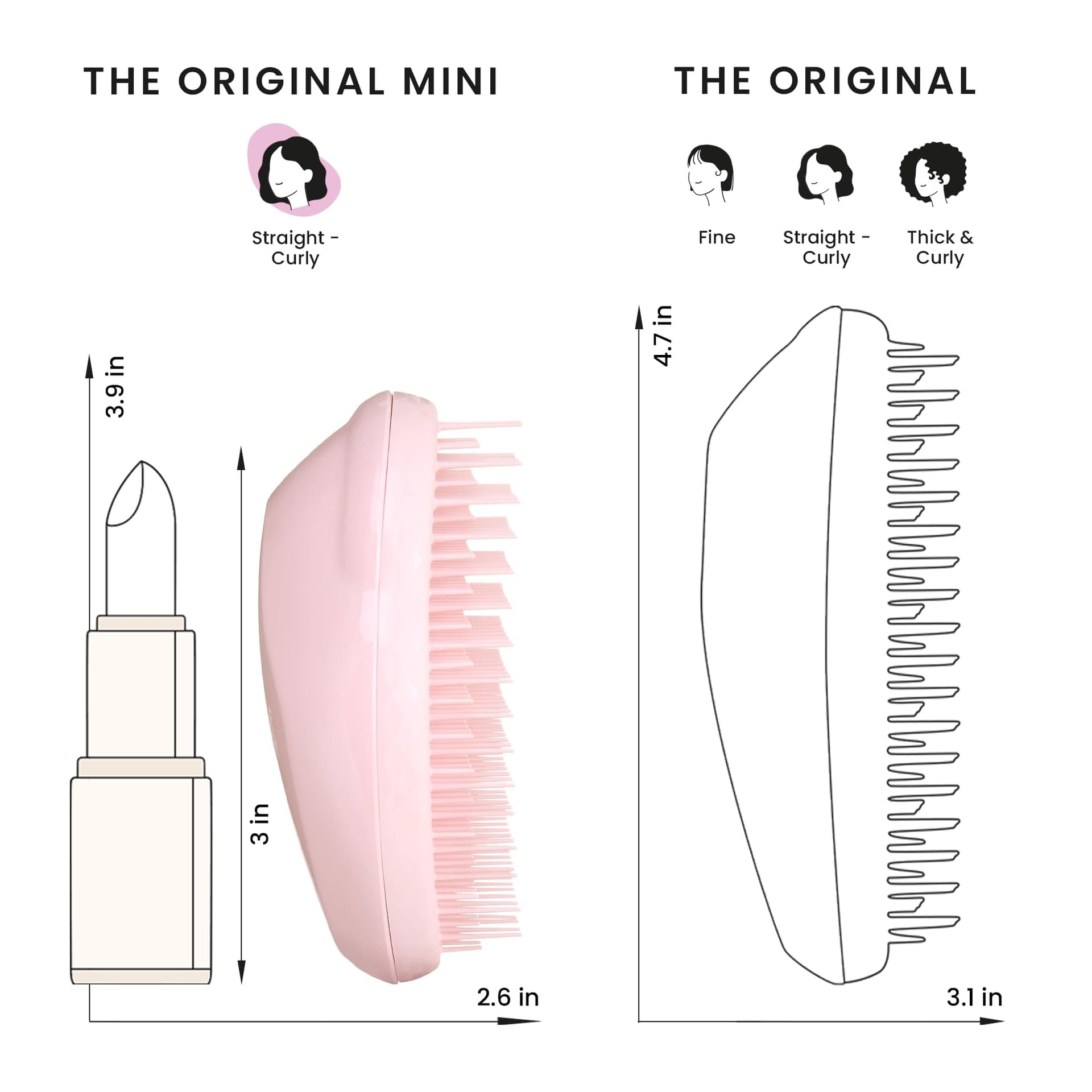 Tangle Teezer - Escova de cabelo desemabaraçadora The Original Min thumbnail 7