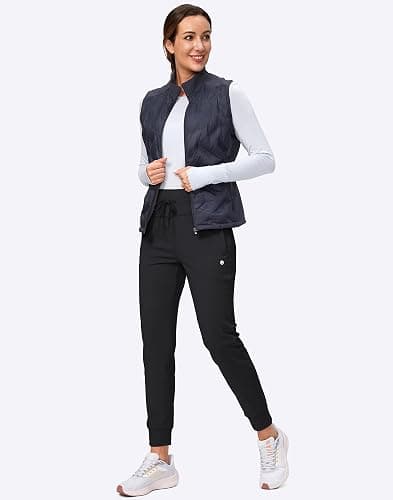 G Gradual Women's Fleece Lined Joggers High Waisted Water Resistant Thermal Winter Sweatpants Running Hiking Pockets thumbnail 6