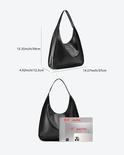 NEWBELLA Hobo Purse, PU Leather Shoulder Bag, Tote Handbag for Work and Travel thumbnail 8