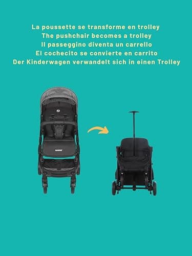 Nania Myla, Poussette combinée 2 en 1, compacte et légère, de 0 à 4 ans,(22kg max), avec Siège auto Rimini Nania, 40-87 cm, (0-13kg), Protection Latérale, avec Insert de confort thumbnail 5