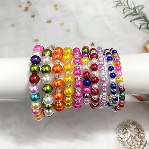 400pcs 8mm Pearl Beads Satin Luste Round Loose Plastic Pearl Craft Beads for Jewelry Making Earring Bracelet Necklace Key Chains Sewing Crafts Decoration (Orange) thumbnail 5