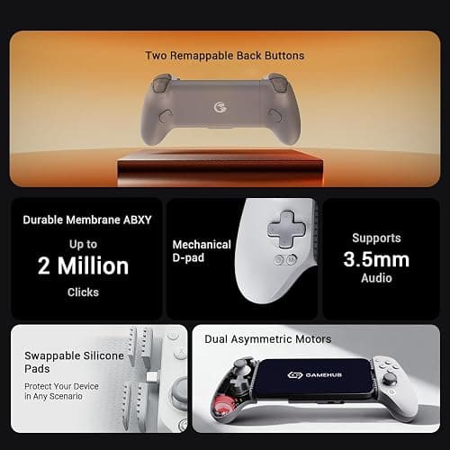 Controller GameSir G8 Plus Mfi per iPhone 15/16/17/iPad Mini e Android, gamepad per iPad con stick/trigger Hall Effect, due pulsanti posteriori, per giocare a Genshin Impact, PUBG Mobile, Minecraft thumbnail 9
