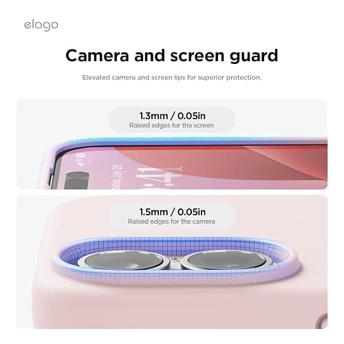 elago Compatible with iPhone 16 Case, Premium Liquid Silicone Case, Full Body Protective Cover, Shockproof, Slim Phone Case, Anti-Scratch Soft Microfiber Lining, 6.1 inch (Lovely Pink) thumbnail 5