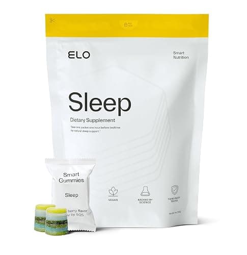 Elo Non-Groggy Sleep Gummies for Restful Recovery | with Magnesium, L-Theanine & Low-Dose Melatonin | Fall Asleep Faster, Wake Refreshed | Sugar-Free, Vegan | 28 Servings - Image 1