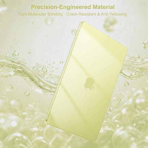 MOSISO Compatible with MacBook Neo Case 13 inch 2026 Release Model A3404 with A18 Pro Chip, 4 in 1 Kit Precision Fit Crack & Scratch Resistant Protective Hard Shell Case Cover, Crystal Citrus thumbnail 3