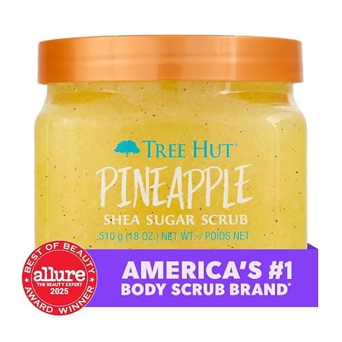 Tree Hut Pineapple Shea Sugar Scrub, Exfoliating, Hydrating & Moisturizing Body Scrub with Shea Butter & Nourishing Essential Oils, Smooth & Soften Skin, 18 oz thumbnail 4