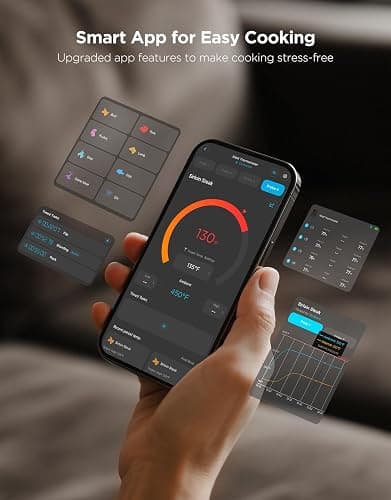 GoveeLife Bluetooth Wireless Meat Thermometer with 2 Probes, Standalone Digital Base, WiFi Unlimited Range, ±1.8℉ Accuracy, IP68 Waterproof Real Time Monitoring, for Kitchen, BBQ, Grill, Oven, Smoker thumbnail 4