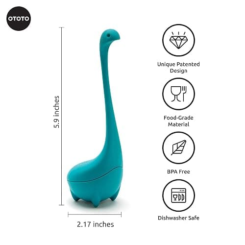 Cute Tea Infuser by OTOTO - Loose Leaf Tea Steeper, Tea Accessories, Tea Diffusers, Tea Infuser for Loose Leaf Tea, Tea Strainers, Cute Gifts, Tea Gift Set, Kitchen Gifts, Cooking Gadgets thumbnail 3