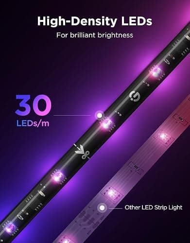 Govee TV LED Backlight 2, 14.4ft Cuttable TV Lights for 32-70 Inch TVs, Color Changing RGBWIC LED Strips Lights with 210+ Scene Modes & Music Sync, Smart APP and Voice Control, Easy Install thumbnail 3