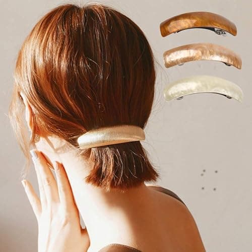 DODUOS 3PCS Barrettes for Women, Hair Clips for Thick Hair, Retro Classic Large French Clip, Slides for Fine Hair thumbnail 6