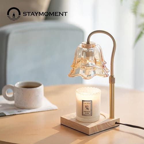 Staymoment Gold Candle Warmer Kerzenwärmer Lampe, Geschenke für Frauen | Elektrische Duftlampe für Duftkerzen, mit Timer und Dimmer, Höhenverstellbar, Wohnzimmer Deko thumbnail 2
