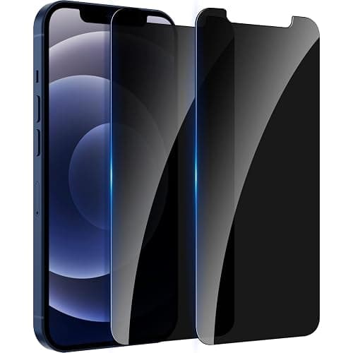 WHPXJY 2 Pack Privacy Screen Protector for iPhone 12/12 Pro 6.1 inch, Anti-Spy Screen Protector Tempered Glass Film Shatterproof/Anti-Scratch/Touch Sensitive/No Air Bubbles/Easy to Install - Image 1