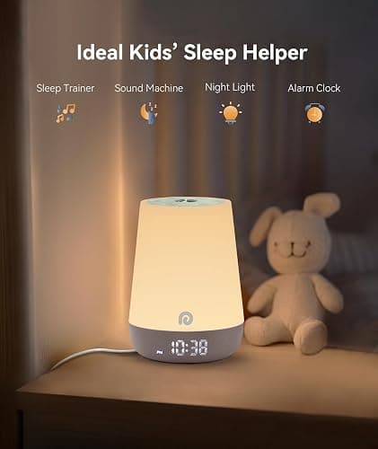 Dreamegg Sound Machine Baby - White Noise Sound Machine Baby With Night Light, Ok to Wake Alarm Clock, 34 Soothing Sounds, Sleep Trainer, Routine Builder, App Control for Kids Nursery Sleeping Bedroom thumbnail 2