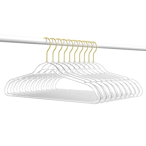 Premium Clear Invisible Acrylic Hangers,Crystal Plastic Hangers,Clear Hangers 50 Pack Ultra Slim & Space Saving Suit Hangers for Coats, Pants & Dress Clothes thumbnail 8