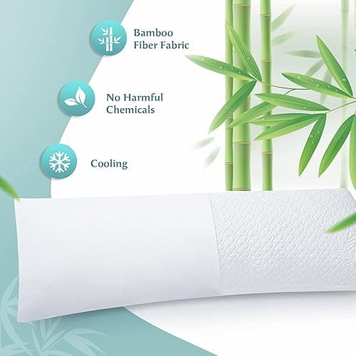 Rainmr Shredded Memory Foam Full Body Pillow – Side Sleeper – Huggable Long Pillow for Body Relief – with Ultra Soft Cooling Cover, 20 x 54 inches thumbnail 8