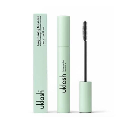 UKLASH Lengthening Mascara Black, Water Resistant Volumizing Lash Formula | Extra-black pigmented formula. Smudge-proof, vegan-friendly, cruelty-free. Includes double-sided silicone wand - Image 1