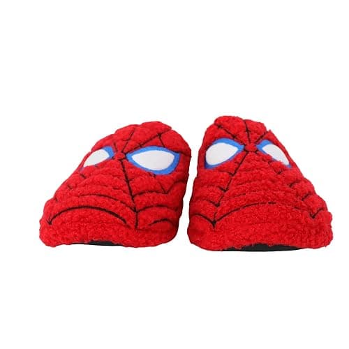 Ground Up Marvel Spiderman Slippers for Men, Fluffy Mens House Shoes thumbnail 2