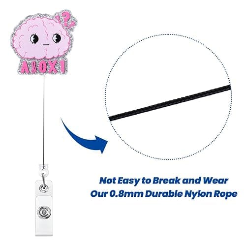 A&0x1 Funny Office Badge Reel | Retractable ID Card Badge Holder | Name Tag Medical Work Badge Clip for RN LPN CNA MA ER Night Shift Nurse Doctor | Nurse Gifts | Acrylic｜Alligator Clip thumbnail 5
