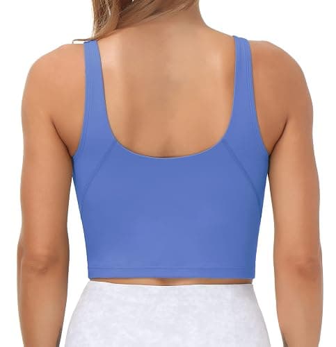 THE GYM PEOPLE Womens' Sports Bra Longline Wirefree Padded with Medium Support thumbnail 4