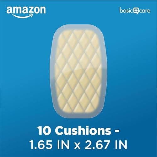 Amazon Basic Care Extreme Hydrocolloid Gel Blister Cushion Bandages, Self-Adhesive, Reduces Rubbing & Friction, Long-Lasting Multi-Day Use, 1.65 in x 2.67 in, 10 ct thumbnail 5