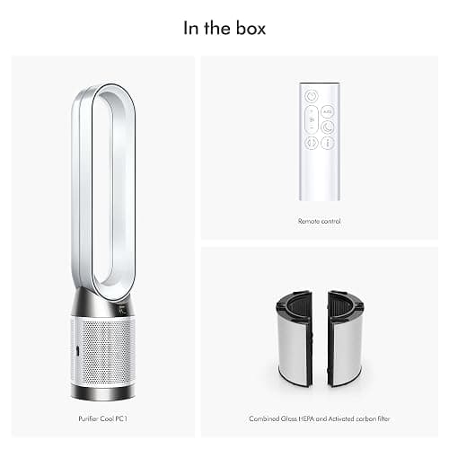 Dyson Purifier Cool PC1, HEPA Air Purifier Tower Fan, App and remote controlled, 350° oscillation, 10 levels, bladeless (White) thumbnail 5