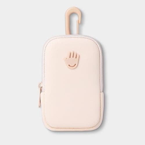 Touchette Zippered Pouch, Attachable Fashion Accessory with Snap Hook for Touchland Hand Sanitizer 1FL OZ., Blush Pink - Blush Pink thumbnail 2