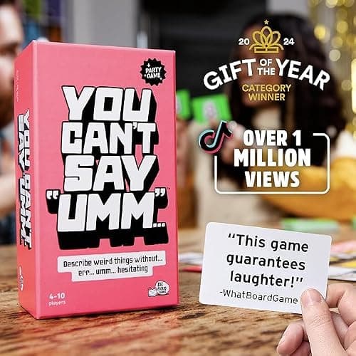 Big Potato You Can't Say UMM – Fast-Paced Word Game, 2-20+ Players | Describe word cards without saying umm, bonus content included, learn in 60 seconds, great for family game night & gifting thumbnail 2
