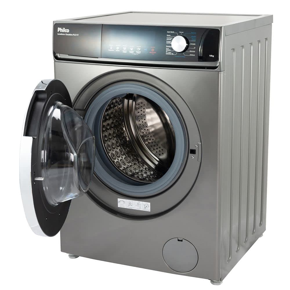 Lavadora e Secadora Philco 10kg Inverter PLS11T Titanium 220V thumbnail 3
