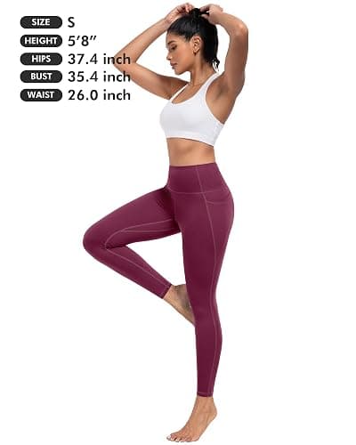 ATHVOTAR Leggings with Pockets for Women, 7 Packs High Waisted Workout Tummy Control Yoga Pants thumbnail 6