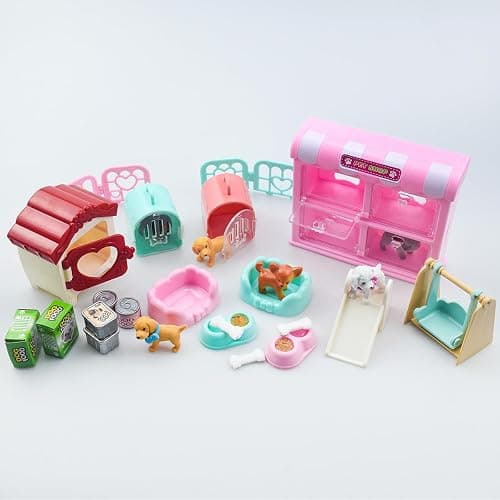 iselyn Pet Pretend Play Toys, 35Pcs Dog Figures Playset Toys for Kids Realistic Detailed Dog Care Center with Accessories Toy Sets Educational Gifts for Kids Toddlers Girls Boys thumbnail 5