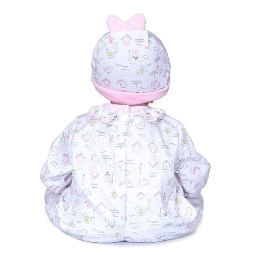 2Pcs Medylove Reborn Baby Dolls Girls Clothes 16-18 inch Newborn Reborn Doll Pink Outfit 17 inch Doll Printed Baby Jumpsuit thumbnail 4