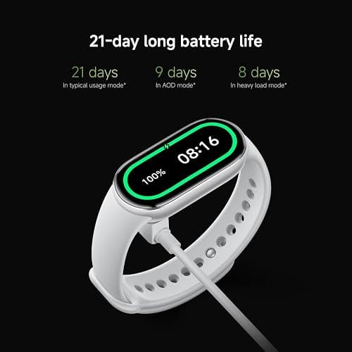 Xiaomi Smart Band 10, Montre Connectée, Boîtier alu, Suivi d'Activité, Écran AMOLED 1.72'', Autonomie 21 Jours, Charge Rapide, Suivi santé & Sommeil,150+ Sports, iOS & Android, 5 ATM, Boussole thumbnail 13