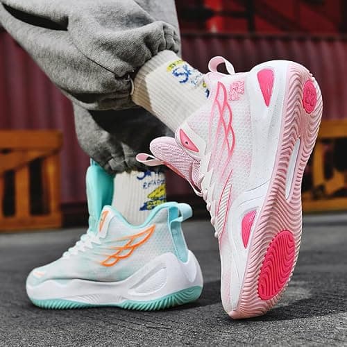 Bacury Womens Mens Basketball Shoes Breathable Non Slip Fashion Sneakers Comfortable Unisex-Adult Outdoor Sport Shoe thumbnail 4