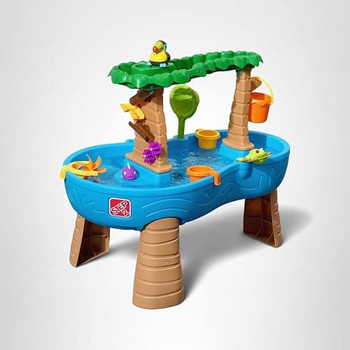 Step2 Tropical Rainforest Kids Water Tables, Outdoor Toddler Activity Table, Ages 1.5+ Years Old, 13 Piece Water Toy Accessories, Blue & Green thumbnail 5