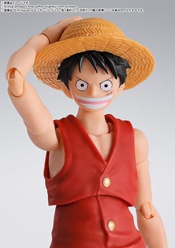 TAMASHII NATIONS - One Piece - Monkey D. Luffy -Romance Dawn- S.H.Figuarts Action Figure | One Piece 6 Inch Action Figure S.H. Figuarts - Monkey D Luffy Romance Dawn thumbnail 11
