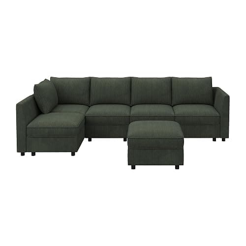 HONBAY Modular Sectional Sleeper Sofa Green Couch L Shaped Sectional Sofa with Storage, Convertible Couches for Living Room - Green thumbnail 9