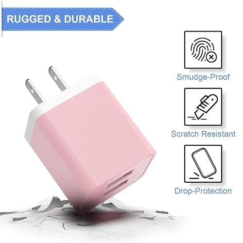 6Pack USB Wall Charger, iGENJUN 2.4A Dual USB Port Cube Power Plug Adapter Fast Phone Charger Block Charging Box Brick for iPhone 15/15 Pro/15 Pro Max/14, Samsung Galaxy, Pixel, LG, Android-Multicolor thumbnail 4