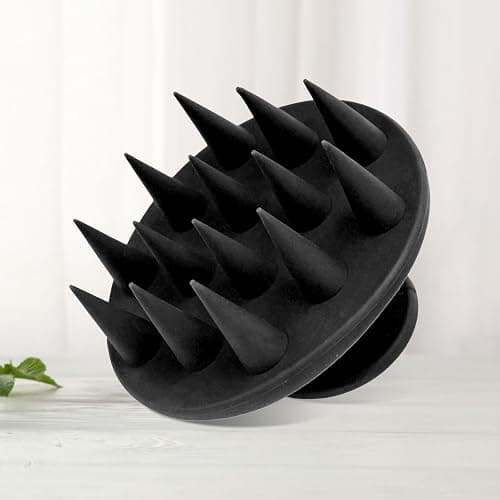 Generic Scalp Massager Shampoo Brush with Soft Silicone Bristles - Scalp Scrubber Tool for Hair Growth and Scalp Care, Black - Image 1