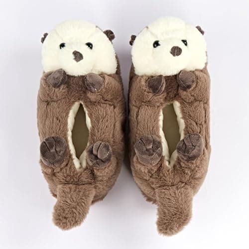 ooohyeah Women's Animal Plush Slippers | Cute Cozy Fuzzy House Shoes, Non-Slip Sole, Warm Indoor Bedroom Shoes for Home, Gift Choice thumbnail 4