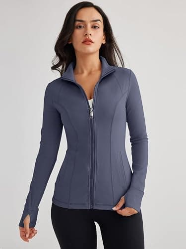 Trendy Queen Womens Lightweight Zip Up Jackets 2025 Athletic Hoodies Fall Gym Shirts Running Workout Clothes with Pocket thumbnail 2