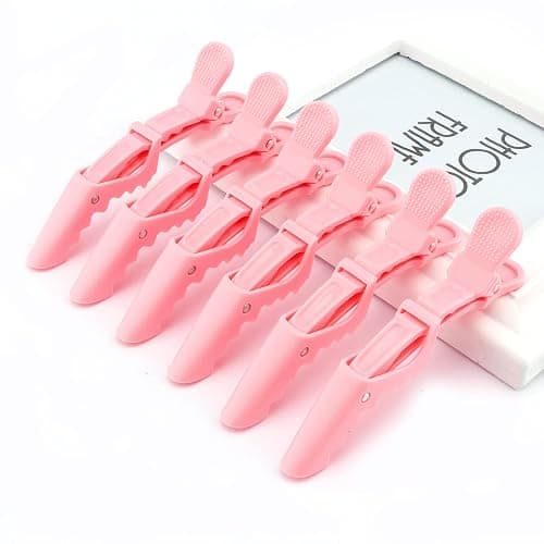 Ondder 24 Pack Large Alligator Clips for Hair Sectioning, Coloring, Cutting - Pink Pro Salon Barber Hair Styling Accessories for Women and Men thumbnail 6