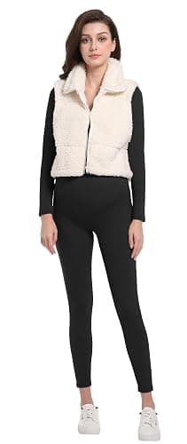 V VOCNI Maternity Jumpsuit Women's Square Neck Long Sleeve Bodycon T Shirts Yoga Leggings Romper Pregnancy Bodysuit thumbnail 6