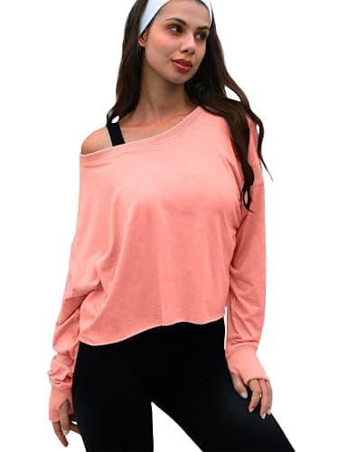 UNIANKIYA Open Back Workout Tops for Women Long Sleeve Cropped Athletic Clothes Gym Running Yoga Low Impact Sports T Shirts thumbnail 2