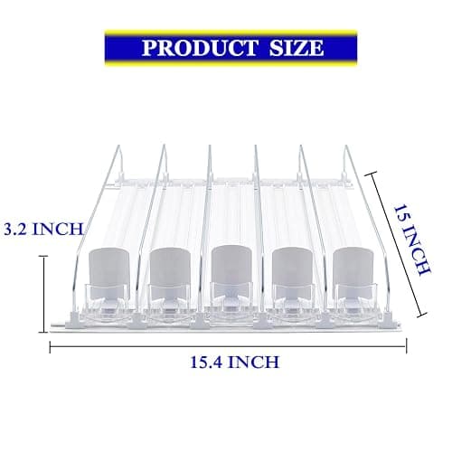 AMLLLC Drink Dispenser for Fridge,Automatic Pusher Glide Soda Can Dispenser for Refrigerator and Adjustable Width - Storage 25 Cans thumbnail 2