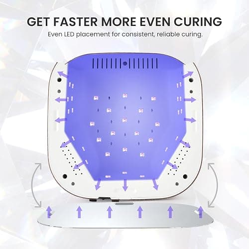 Lavinda 54W UV Nail Lamp Cordless, UV Light for Gel Nails Black Rhinestone | Professional Fast Curing Lamp Nail Dryer, Rechargeable UV LED Nail Lamp Nail Light with 4 Timers and LCD Display thumbnail 3