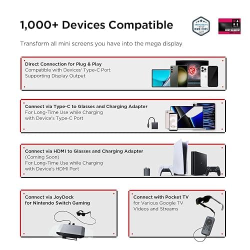 RayNeo Air 3s AR/XR Glasses, 201" 120Hz FHD HueView Display, Portable AR Video Eyewear Gaming Glasses for iPhone 16/15, Android, Mac, Switch, PS5, Steam Deck - Next-Gen Wearable Theater thumbnail 8